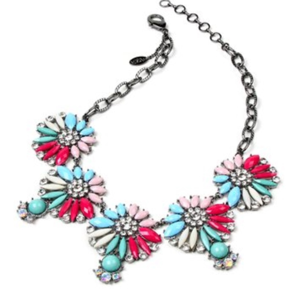 NWT Blue and Pink Austrian Crystal Annie Necklace